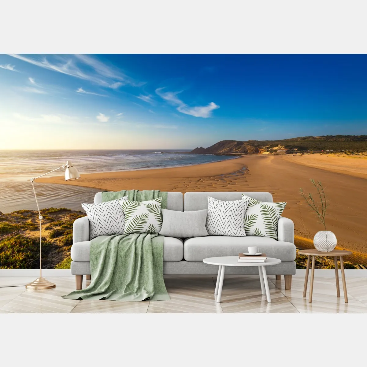 Fototapeta Praia da Amoreira panoramiczny widok – Wallissimo® Fototapeta Praia da Amoreira panoramiczny widok – Wallissimo®