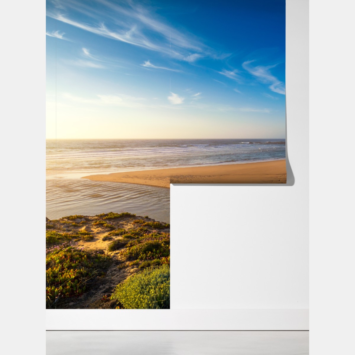 Fototapeta Praia da Amoreira panoramiczny widok – Wallissimo® Fototapeta Praia da Amoreira panoramiczny widok – Wallissimo®