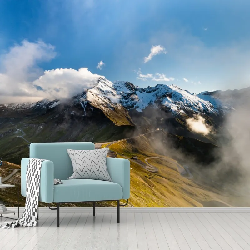 Fototapeta Grossglockner panorama drogi w Alpach – Wallissimo® Fototapeta Grossglockner panorama drogi w Alpach – Wallissimo®