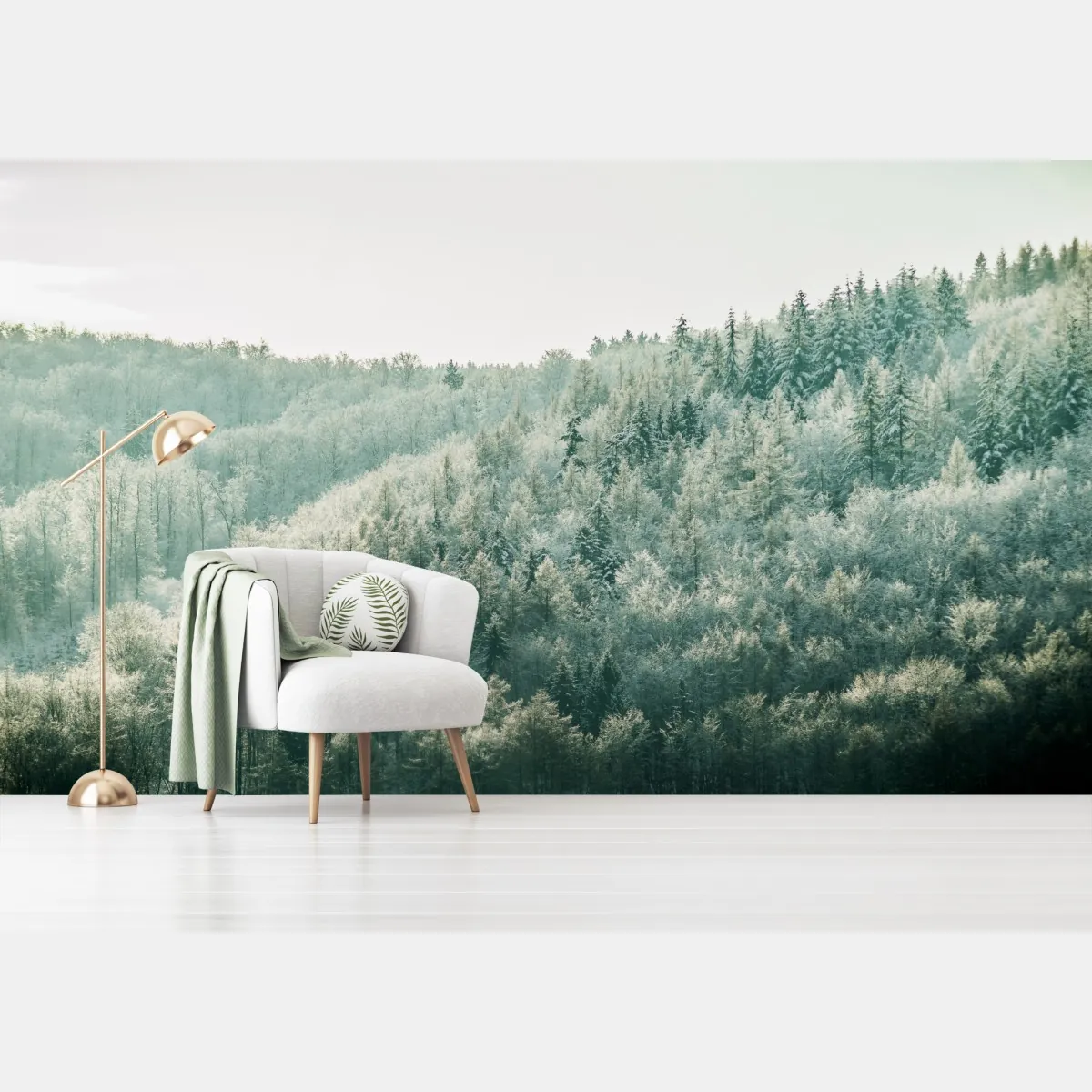 Fototapeta mglisty szronowy las – Wallissimo® Fototapeta mglisty szronowy las – Wallissimo®