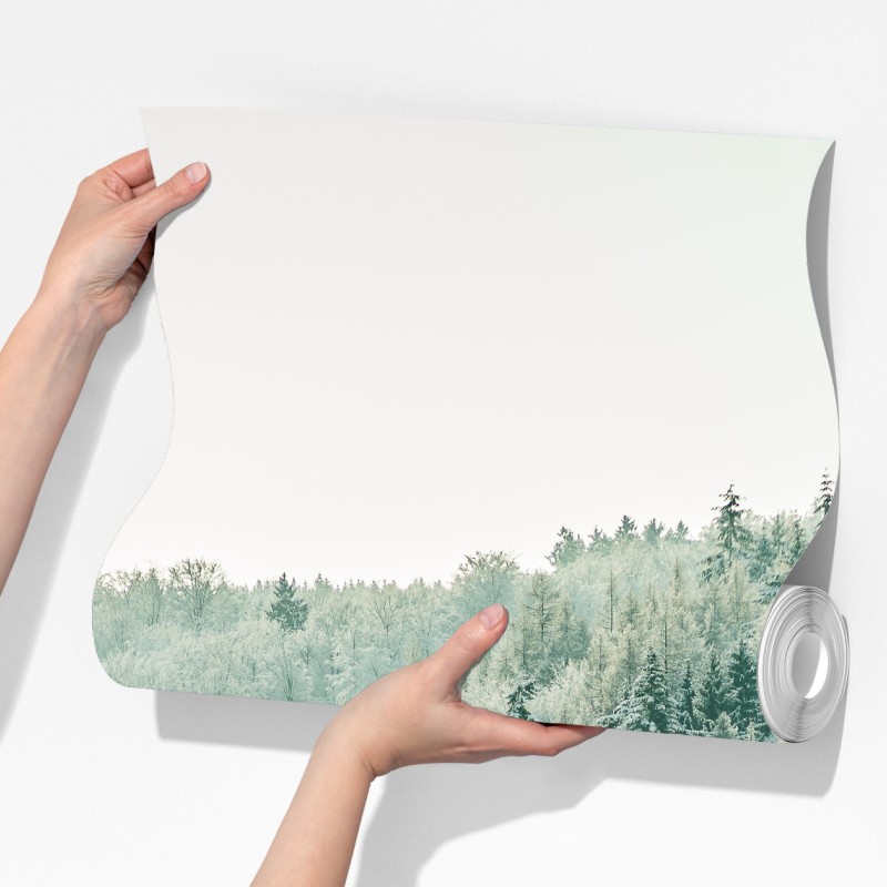 Fototapeta mglisty szronowy las – Wallissimo® Fototapeta mglisty szronowy las – Wallissimo®