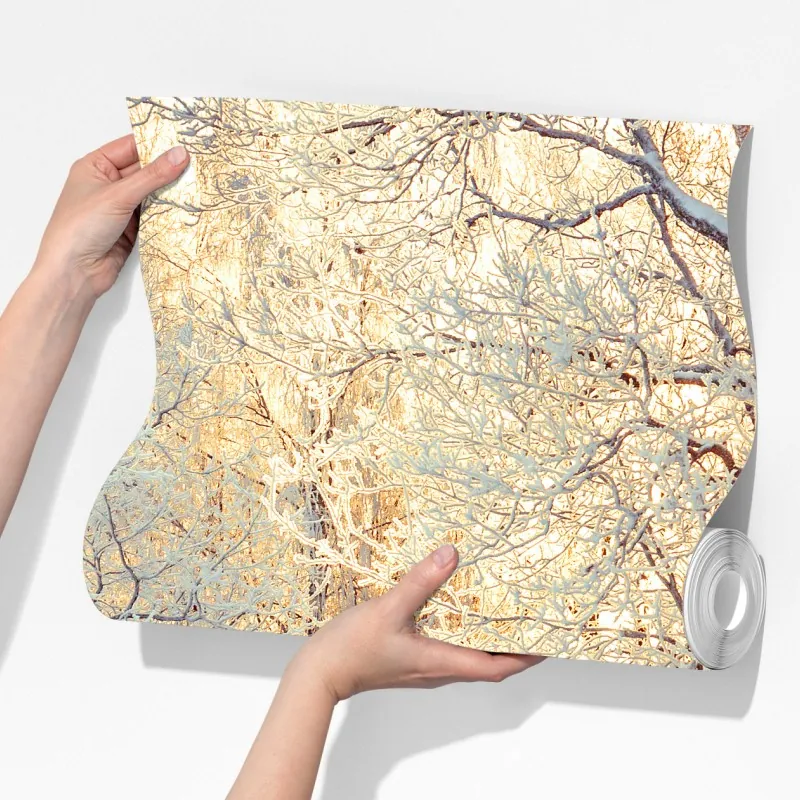 Fototapeta zimowe światło słońca w zaśnieżonym lesie – Wallissimo® Fototapeta zimowe światło słońca w zaśnieżonym lesie – Wallissimo®