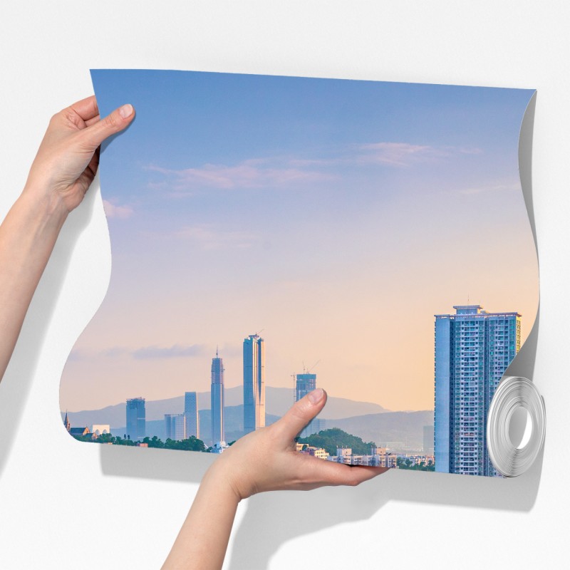 Fototapeta Macao panorama miasta o zachodzie słońca – Wallissimo® Fototapeta Macao panorama miasta o zachodzie słońca – Wallissimo®