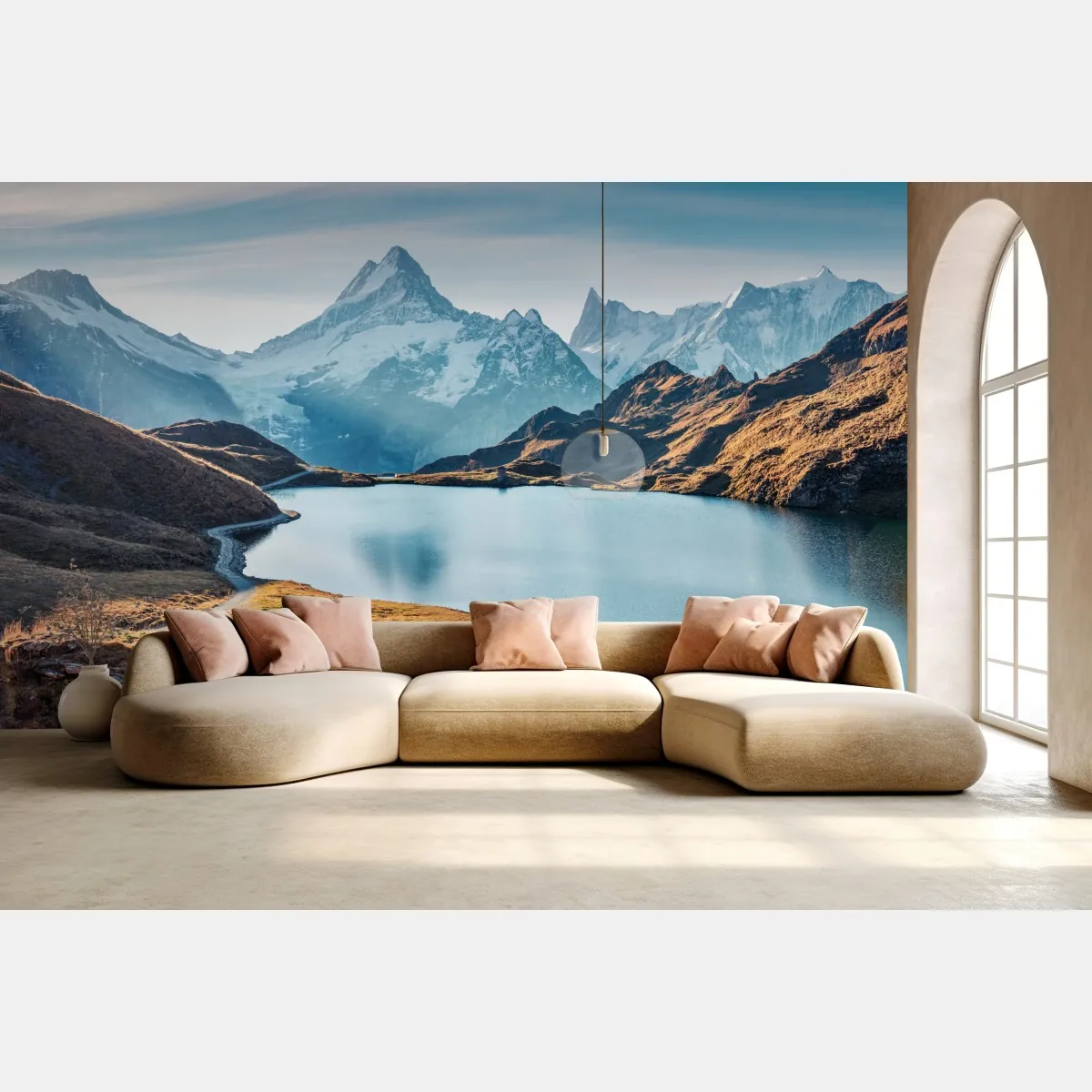 Fototapeta wschód słońca nad Bachalpsee, Alpy Szwajcarskie – Wallissimo® Fototapeta wschód słońca nad Bachalpsee, Alpy Szwajcarskie – Wallissimo®