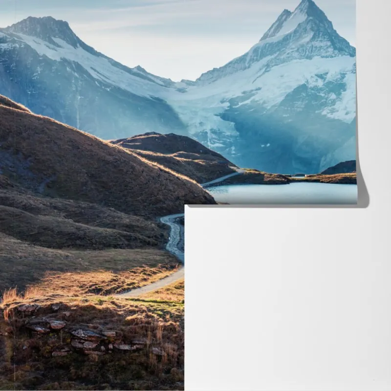 Fototapeta wschód słońca nad Bachalpsee, Alpy Szwajcarskie – Wallissimo® Fototapeta wschód słońca nad Bachalpsee, Alpy Szwajcarskie – Wallissimo®