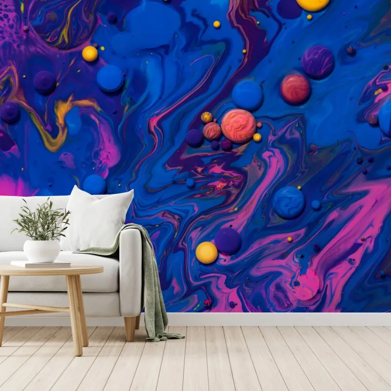 Fototapeta żywe kosmiczne wiry farby