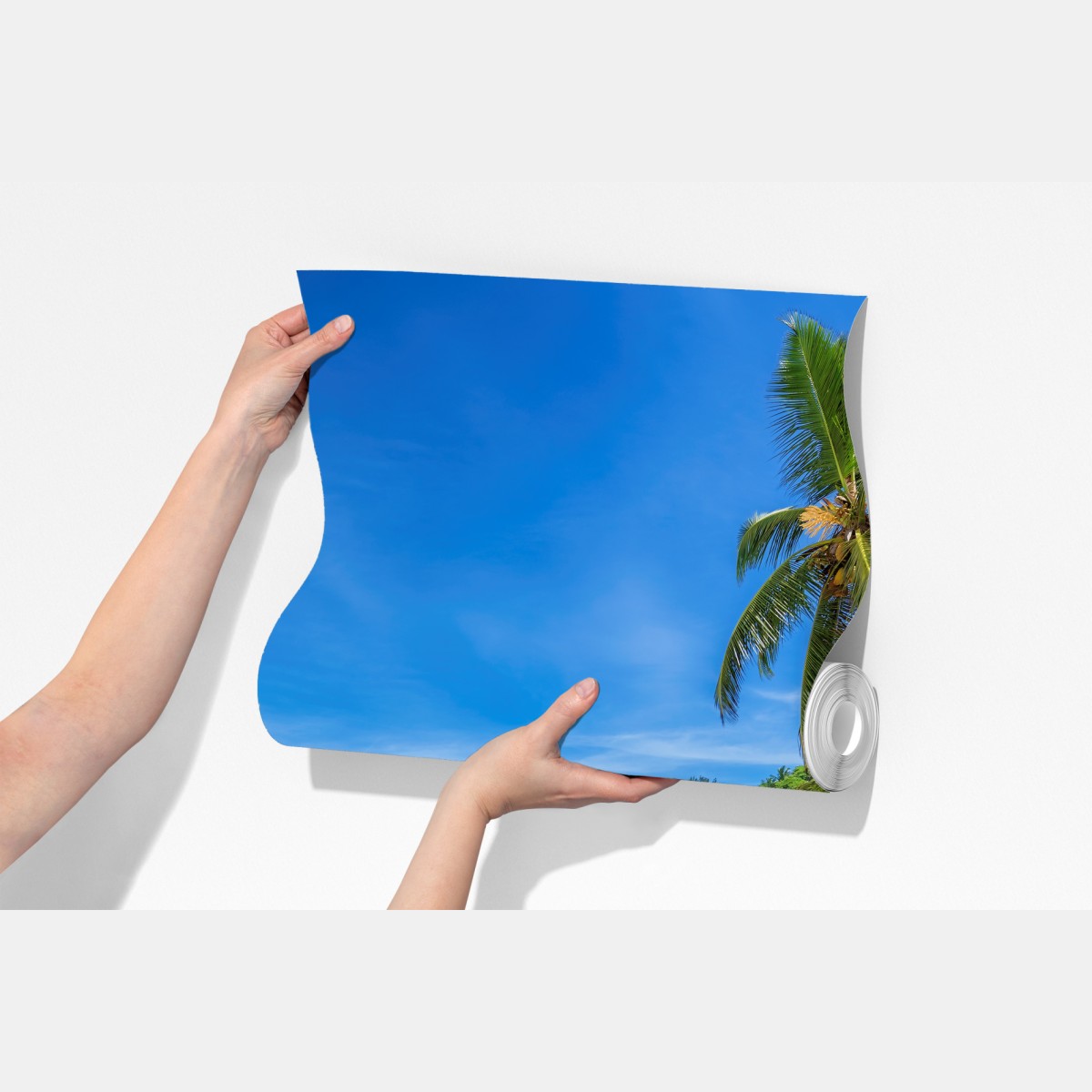 Fototapeta tropikalna plaża z palmami – Wallissimo® Fototapeta tropikalna plaża z palmami – Wallissimo®