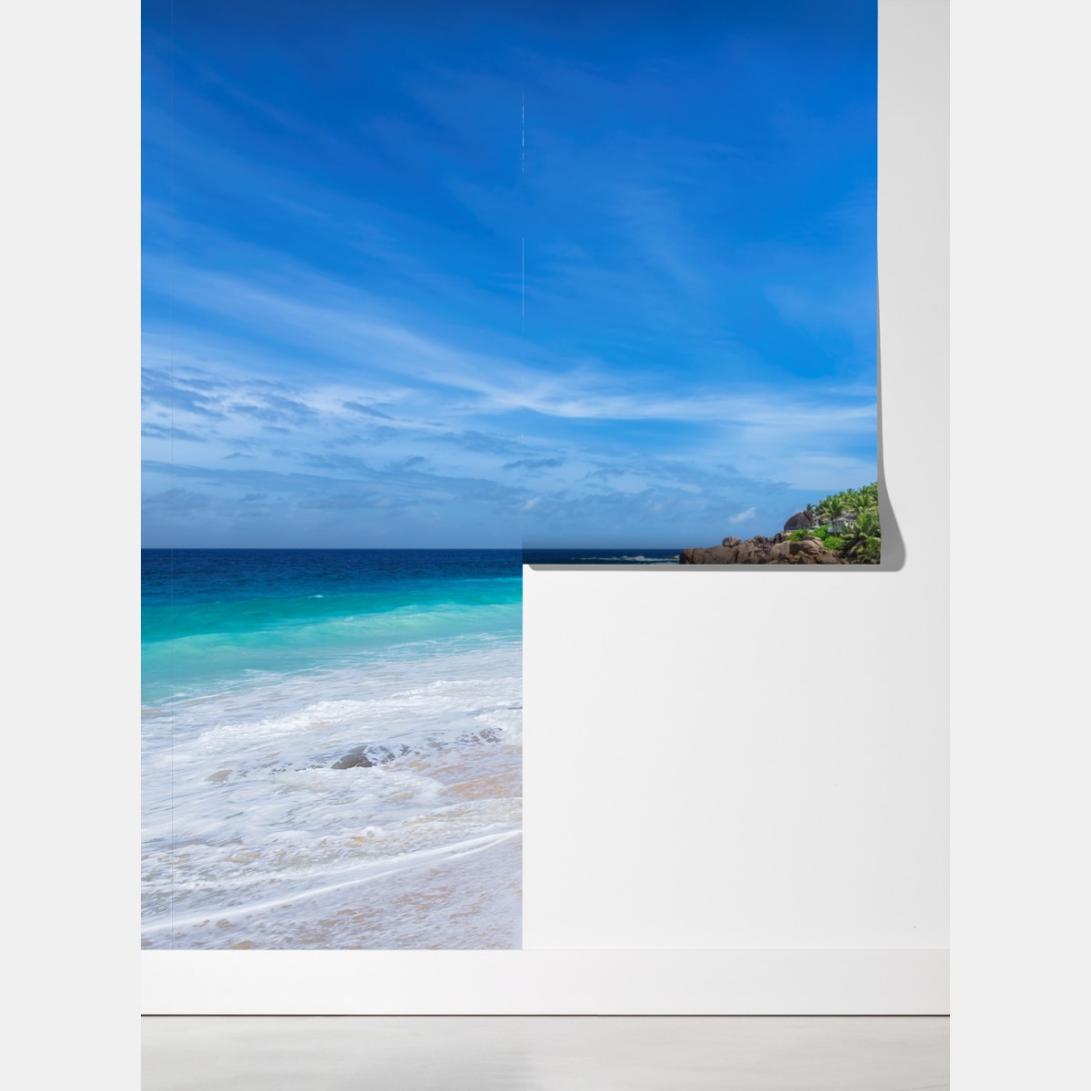 Fototapeta tropikalna plaża z palmami – Wallissimo® Fototapeta tropikalna plaża z palmami – Wallissimo®