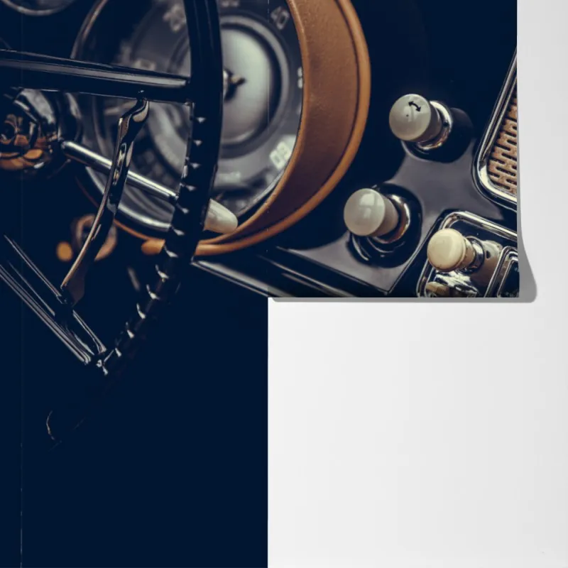 Fototapeta zabytkowa deska rozdzielcza samochodu – Wallissimo® Fototapeta zabytkowa deska rozdzielcza samochodu – Wallissimo®