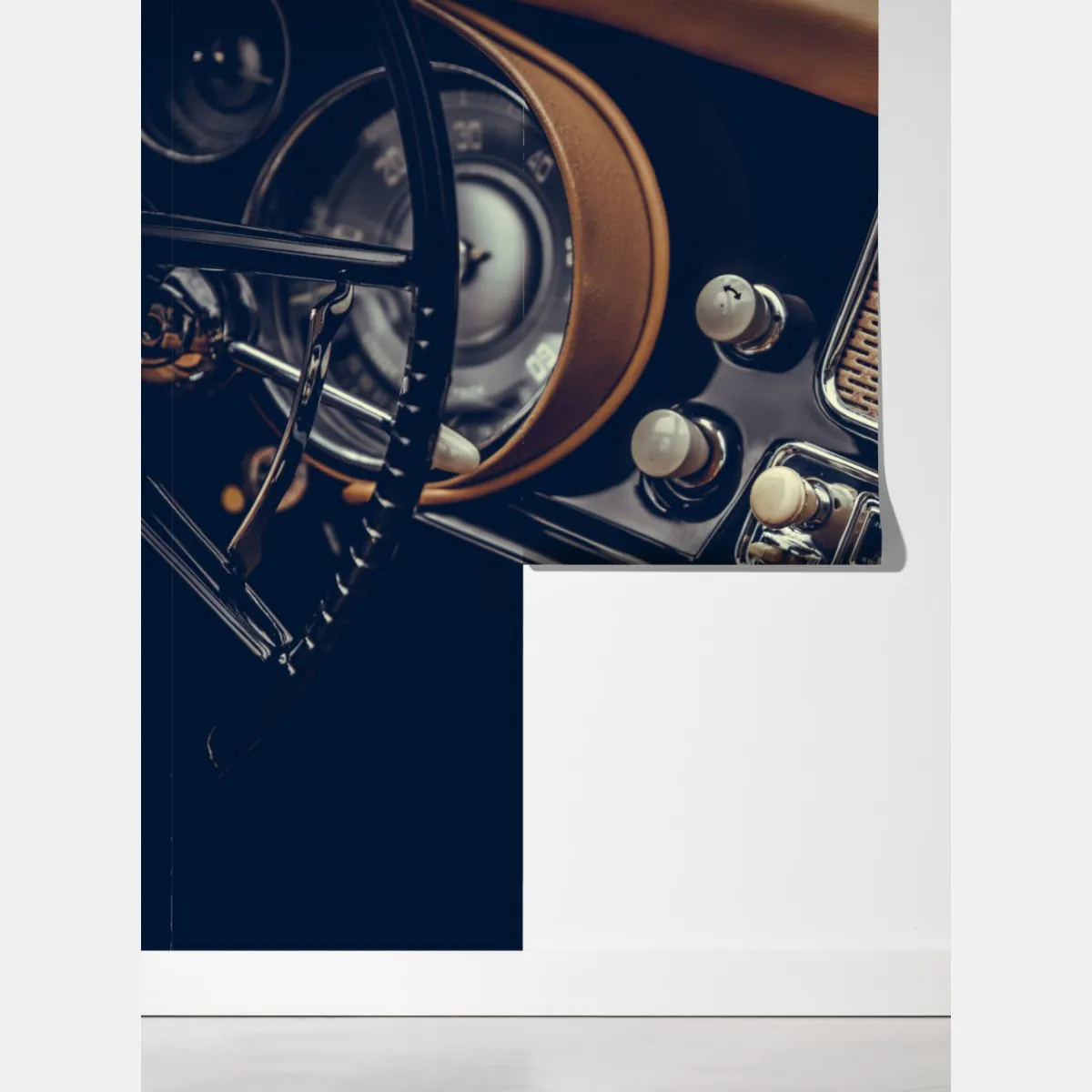 Fototapeta zabytkowa deska rozdzielcza samochodu – Wallissimo® Fototapeta zabytkowa deska rozdzielcza samochodu – Wallissimo®