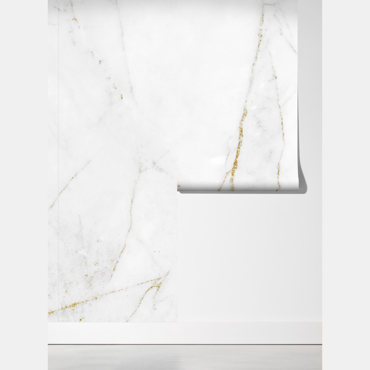 Fototapeta biały marmur ze złotymi żyłkami – Wallissimo® Fototapeta biały marmur ze złotymi żyłkami – Wallissimo®