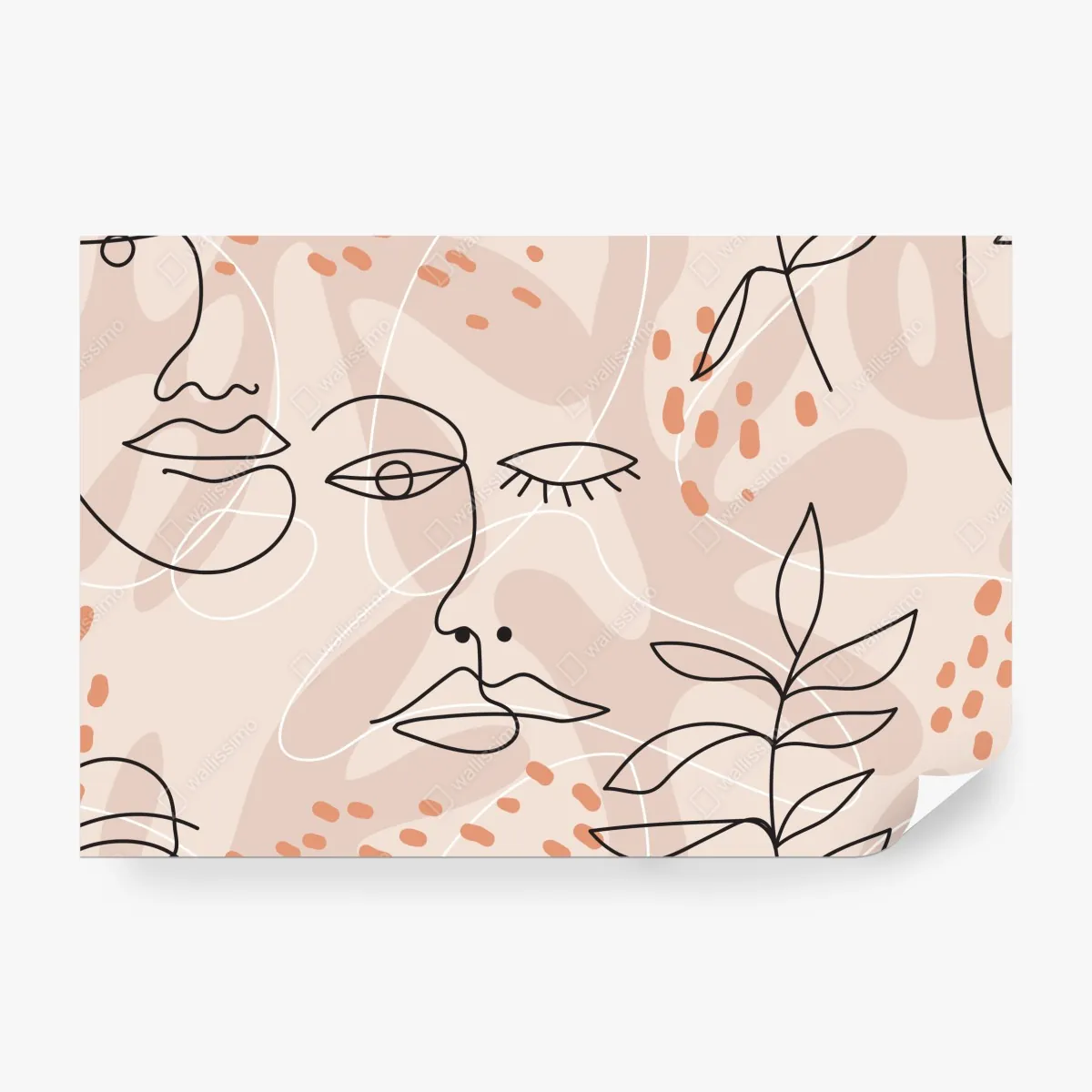 Fototapeta pastelowe szkice twarzy – Wallissimo® Fototapeta pastelowe szkice twarzy – Wallissimo®