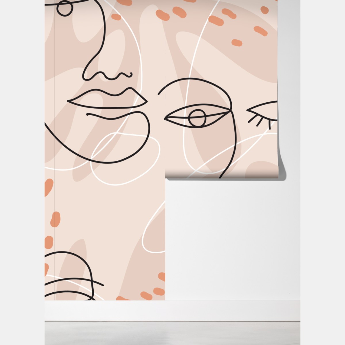 Fototapeta pastelowe szkice twarzy – Wallissimo® Fototapeta pastelowe szkice twarzy – Wallissimo®