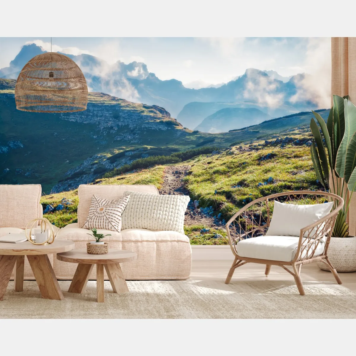 Fototapeta mglisty poranek na Monte Piana, Dolomity – Wallissimo® Fototapeta mglisty poranek na Monte Piana, Dolomity – Wallissimo®