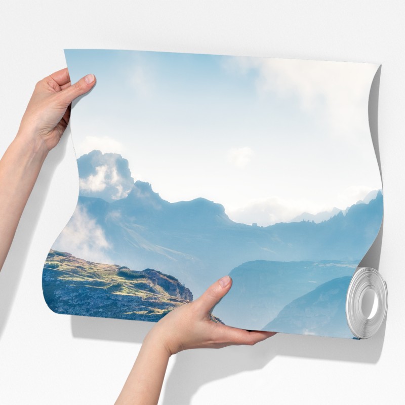 Fototapeta mglisty poranek na Monte Piana, Dolomity – Wallissimo® Fototapeta mglisty poranek na Monte Piana, Dolomity – Wallissimo®