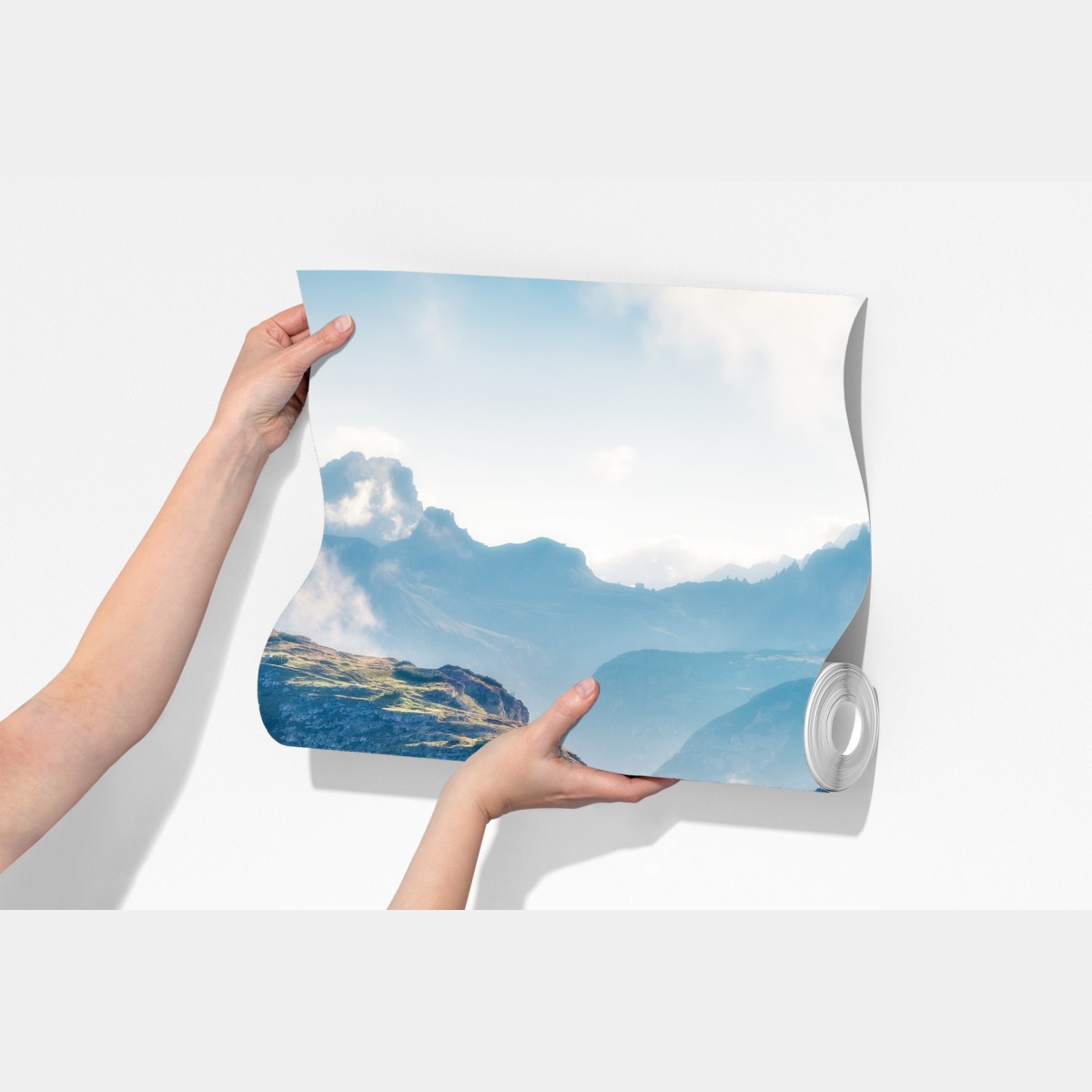 Fototapeta mglisty poranek na Monte Piana, Dolomity – Wallissimo® Fototapeta mglisty poranek na Monte Piana, Dolomity – Wallissimo®