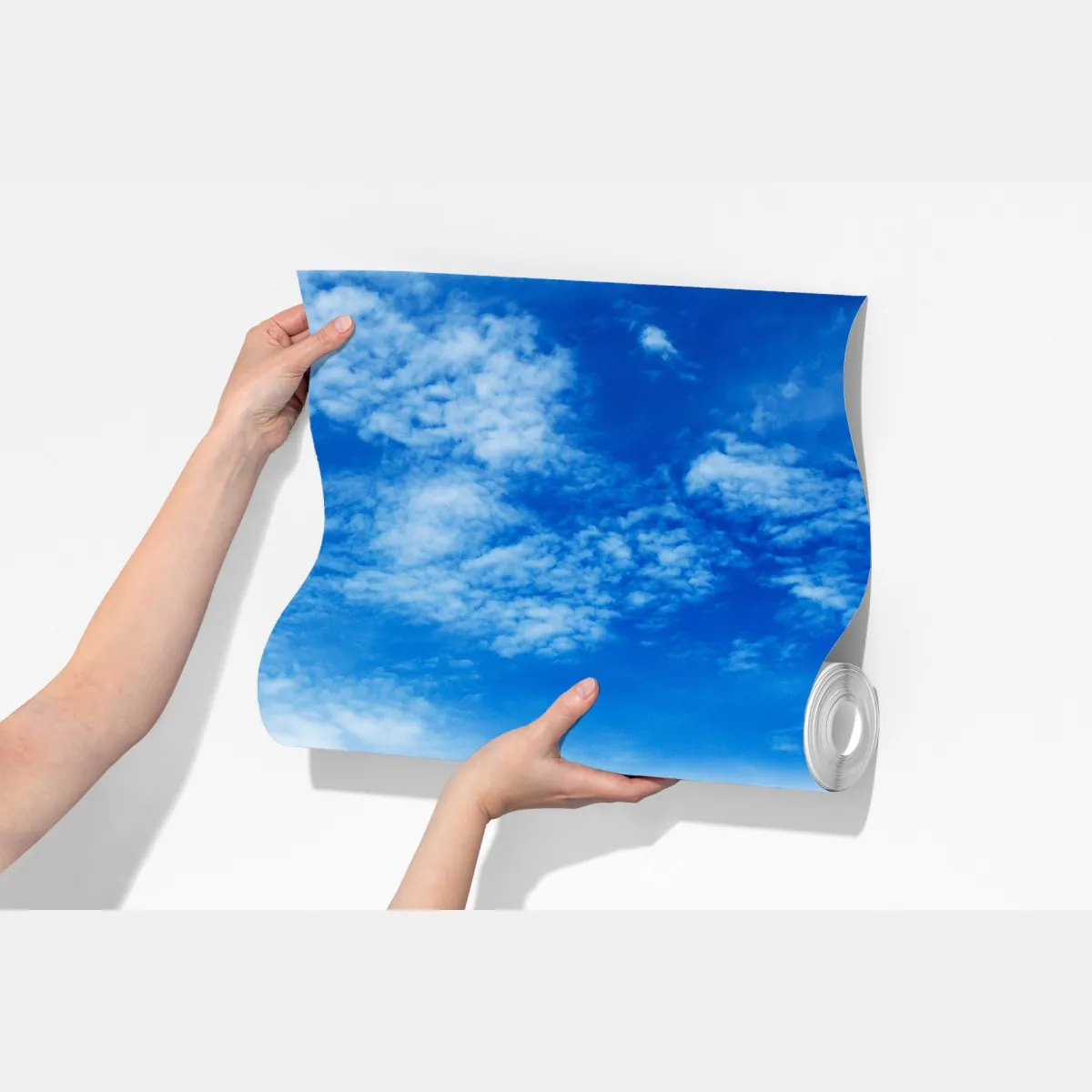 Fototapeta zielona łąka pod błękitnym niebem – Wallissimo® Fototapeta zielona łąka pod błękitnym niebem – Wallissimo®