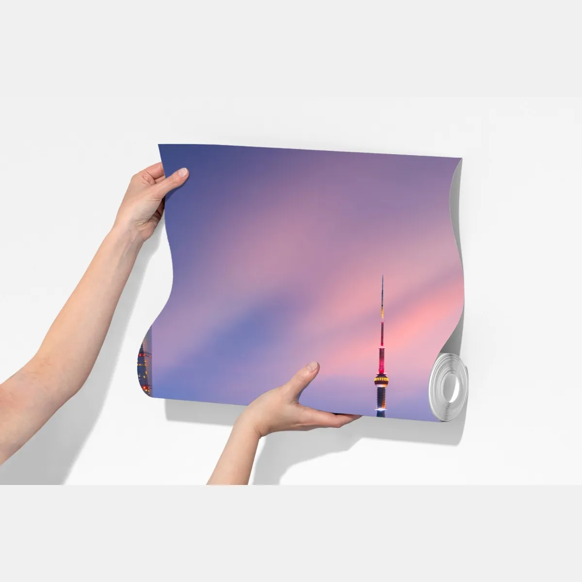 Fototapeta Szanghaj nocna panorama miasta – Wallissimo® Fototapeta Szanghaj nocna panorama miasta – Wallissimo®