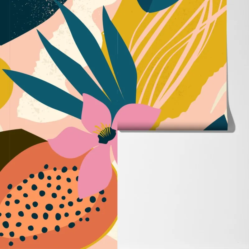 Fototapeta tropikalna abstrakcyjna grafika kwiatowa – Wallissimo® Fototapeta tropikalna abstrakcyjna grafika kwiatowa – Wallissimo®