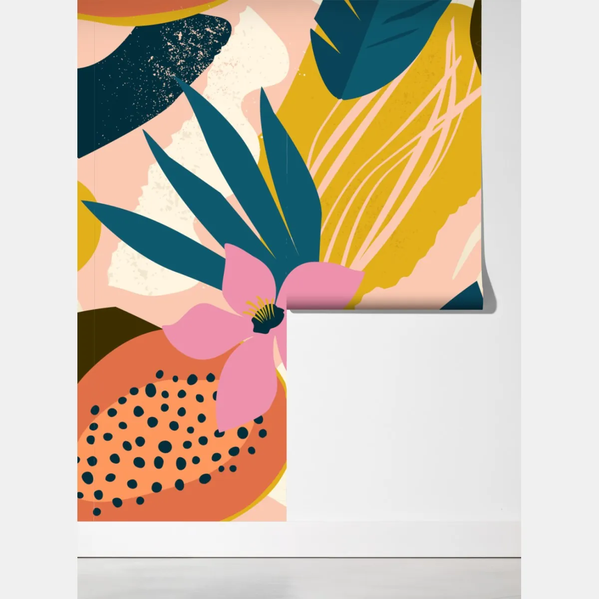 Fototapeta tropikalna abstrakcyjna grafika kwiatowa – Wallissimo® Fototapeta tropikalna abstrakcyjna grafika kwiatowa – Wallissimo®