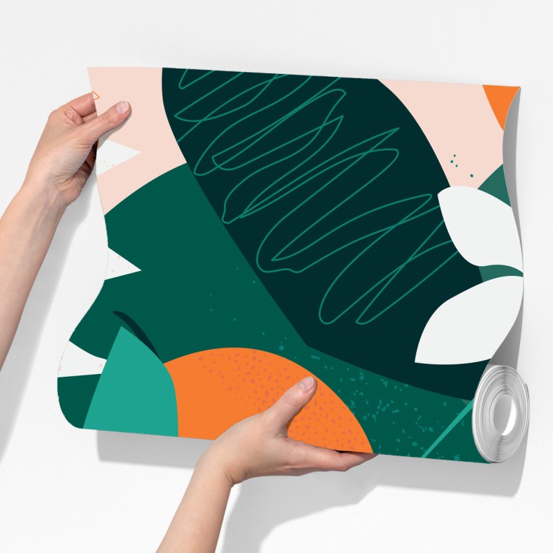 Fototapeta tropikalne liście i cytrusowa ilustracja – Wallissimo® Fototapeta tropikalne liście i cytrusowa ilustracja – Wallissimo®