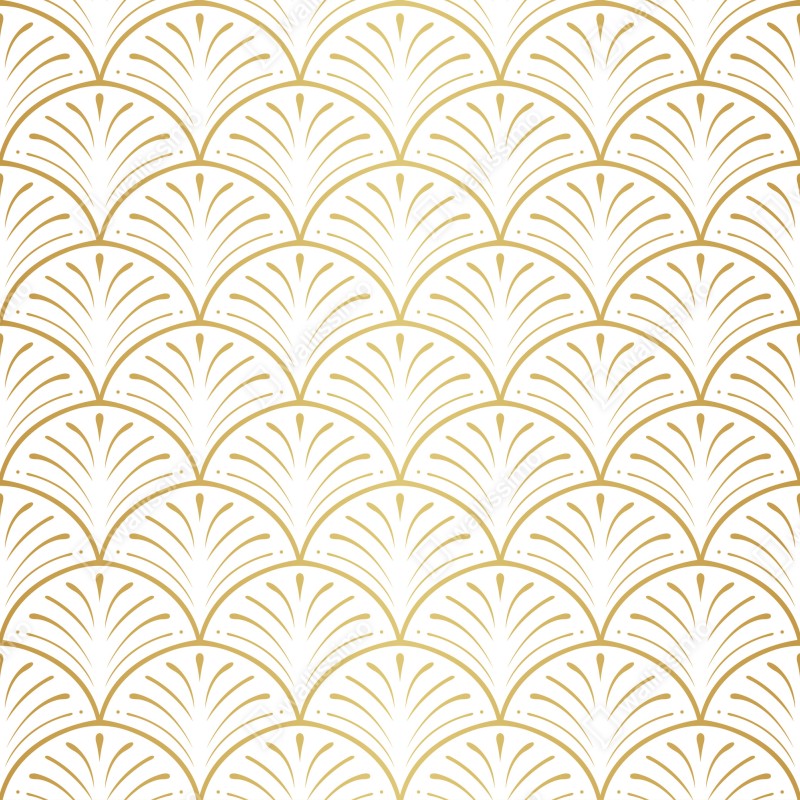 Fototapeta złoty wzór art deco w stylu wachlarza – Wallissimo® Fototapeta złoty wzór art deco w stylu wachlarza – Wallissimo®