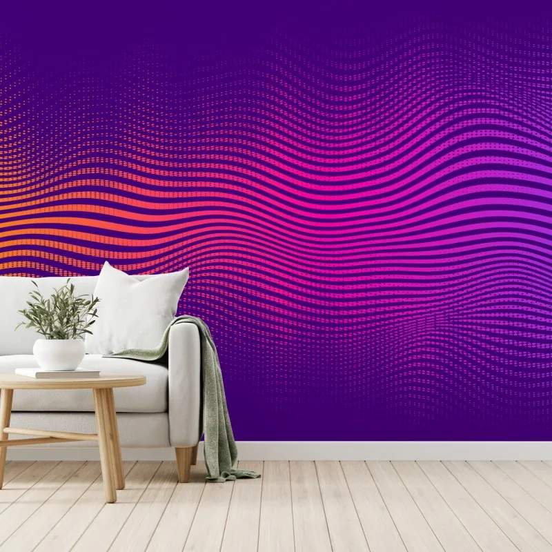 Fototapeta żywy gradient falowy wzór