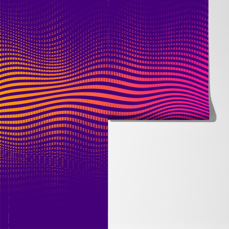 Fototapeta żywy gradient falowy wzór – Wallissimo® Fototapeta żywy gradient falowy wzór – Wallissimo®