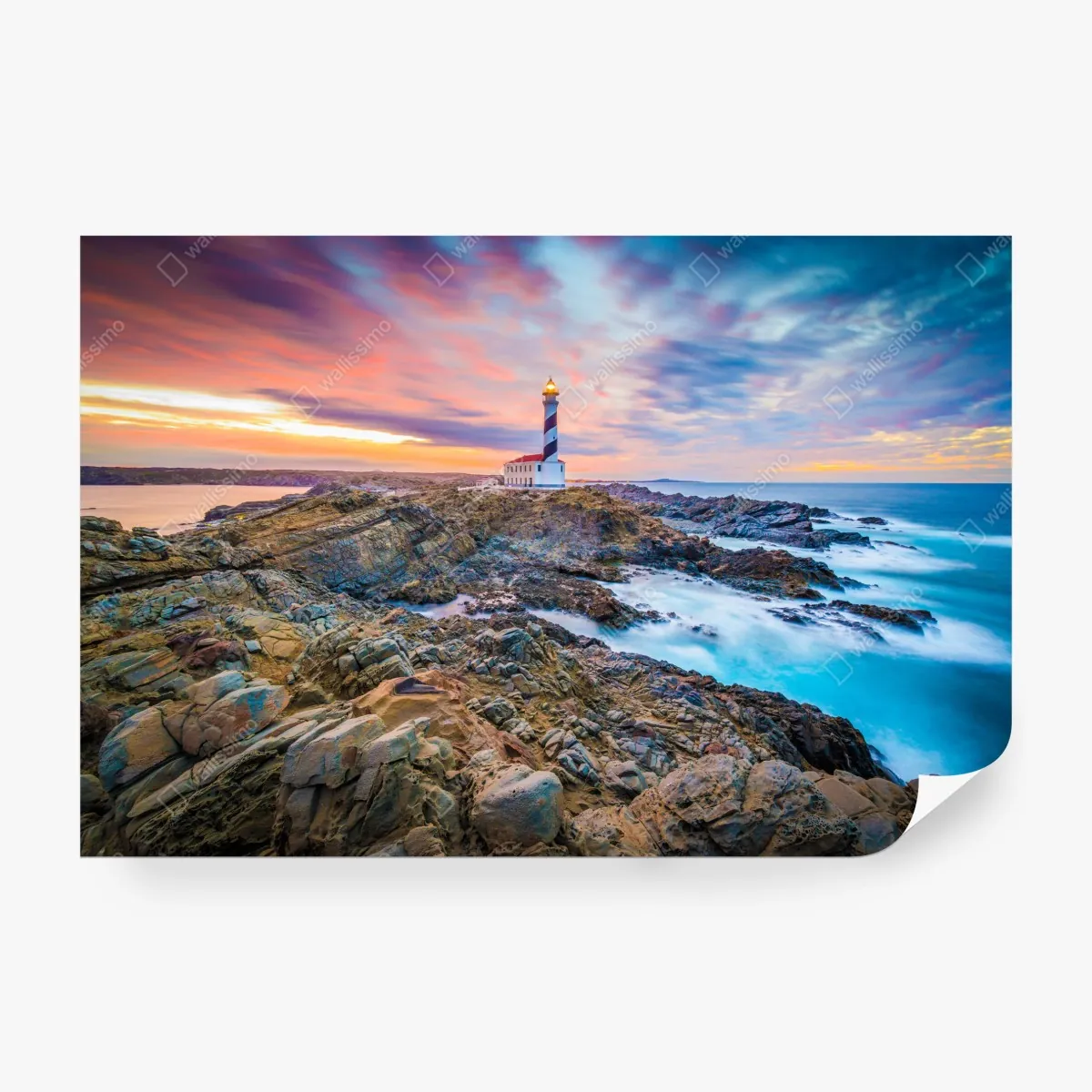 Fototapeta zachód słońca przy latarni Favaritx, Minorka – Wallissimo® Fototapeta zachód słońca przy latarni Favaritx, Minorka – Wallissimo®