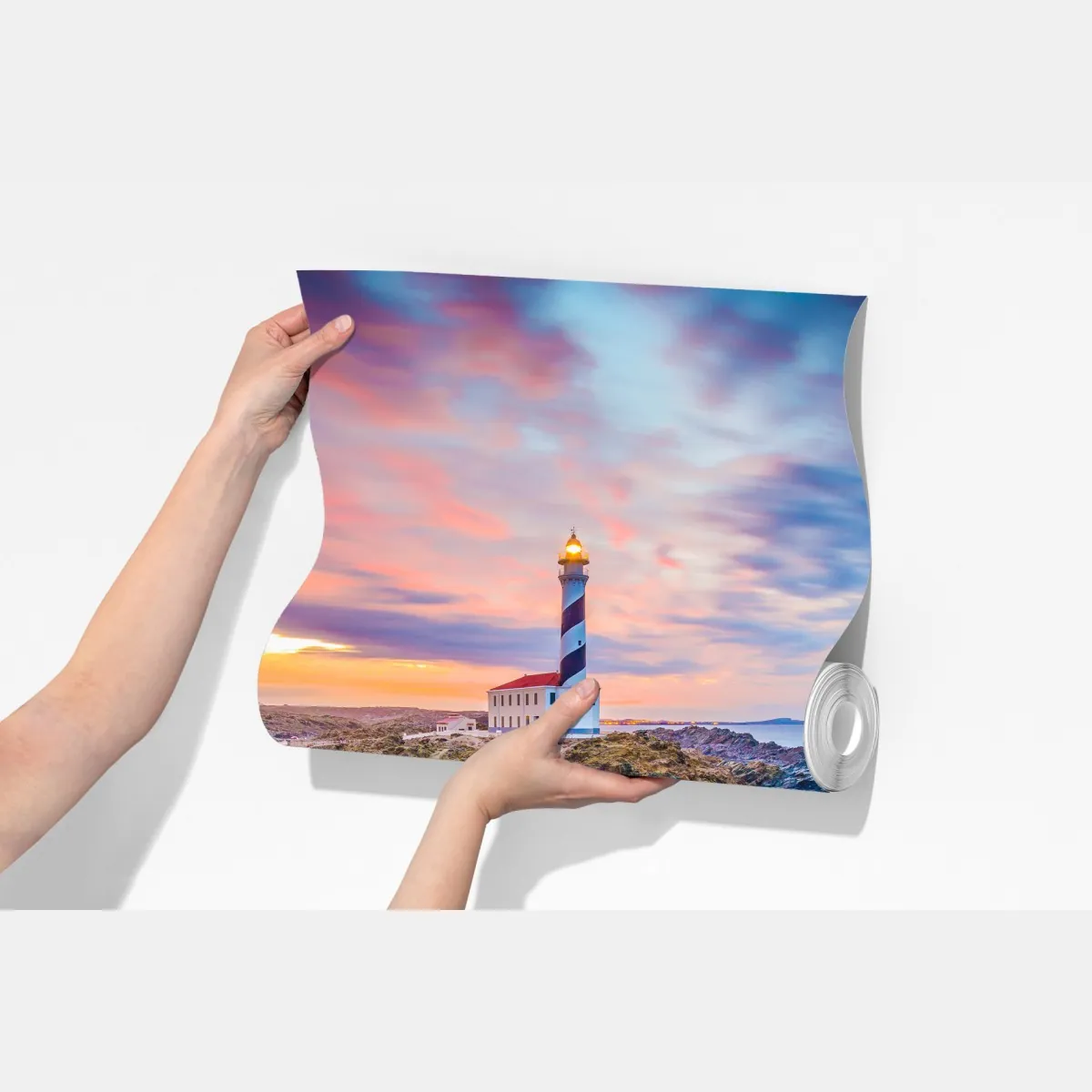 Fototapeta zachód słońca przy latarni Favaritx, Minorka – Wallissimo® Fototapeta zachód słońca przy latarni Favaritx, Minorka – Wallissimo®