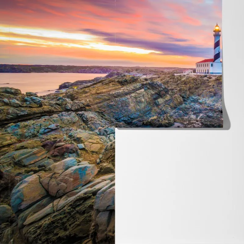 Fototapeta zachód słońca przy latarni Favaritx, Minorka – Wallissimo® Fototapeta zachód słońca przy latarni Favaritx, Minorka – Wallissimo®