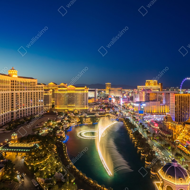 Fototapeta panorama Las Vegas nocą – Wallissimo® Fototapeta panorama Las Vegas nocą – Wallissimo®