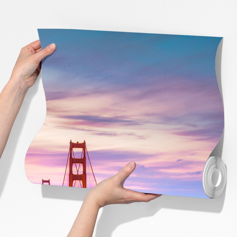 Fototapeta Golden Gate Bridge o zmierzchu – Wallissimo® Fototapeta Golden Gate Bridge o zmierzchu – Wallissimo®