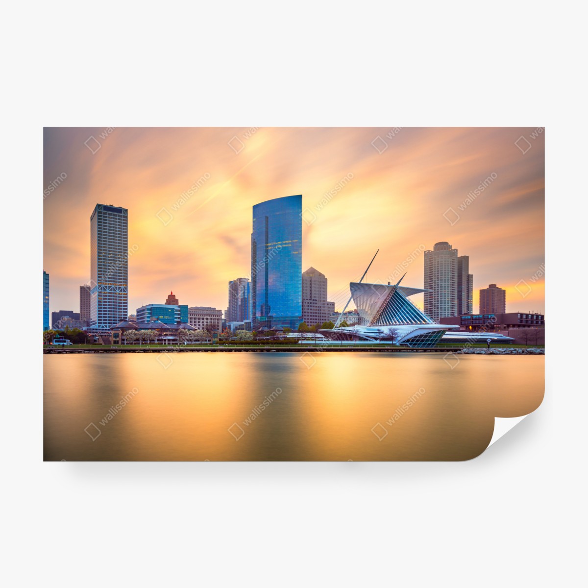 Fototapeta Milwaukee panorama miasta o zmierzchu – Wallissimo® Fototapeta Milwaukee panorama miasta o zmierzchu – Wallissimo®