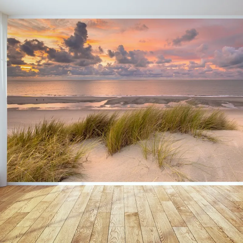 Fototapeta zachód słońca nad wydmami Zeeland – Wallissimo® Fototapeta zachód słońca nad wydmami Zeeland – Wallissimo®