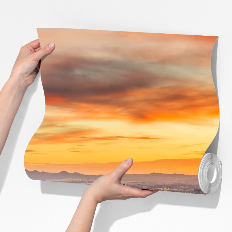 Fototapeta Las Vegas panorama o zmierzchu – Wallissimo® Fototapeta Las Vegas panorama o zmierzchu – Wallissimo®