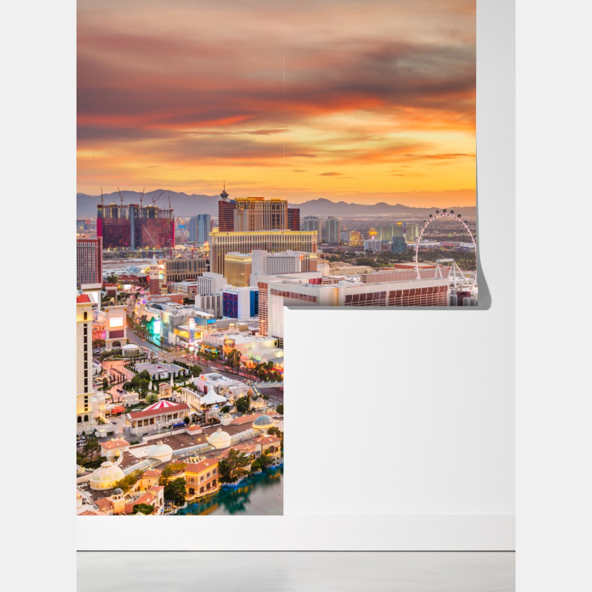 Fototapeta Las Vegas panorama o zmierzchu – Wallissimo® Fototapeta Las Vegas panorama o zmierzchu – Wallissimo®