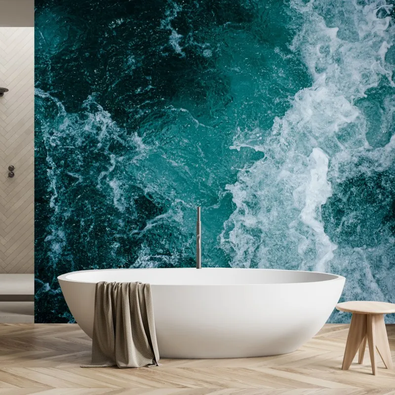 Fototapeta turkusowe fale morskie