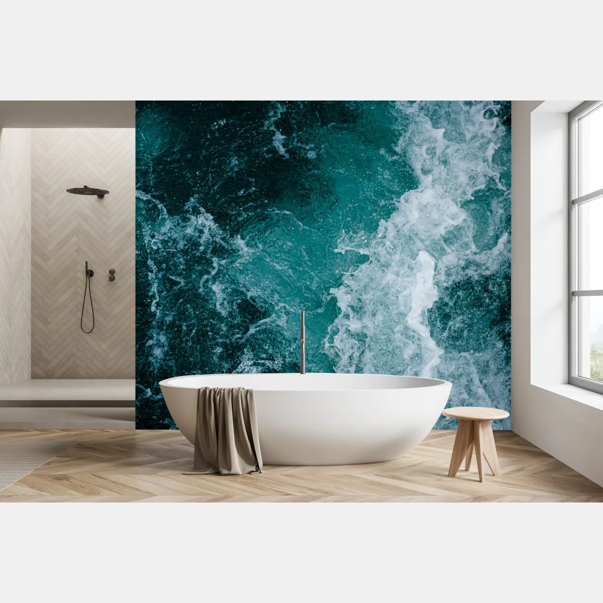 Fototapeta turkusowe fale morskie – Wallissimo® Fototapeta turkusowe fale morskie – Wallissimo®