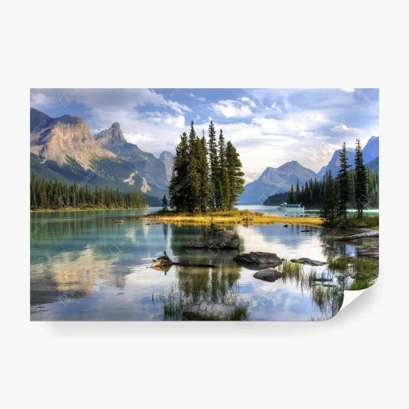 Fototapeta tropikalne liście z geometrycznym wzorem – Wallissimo®