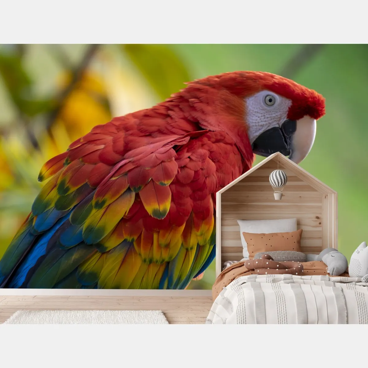 Fototapeta wyrazisty portret ary szkarłatnej – Wallissimo® Fototapeta wyrazisty portret ary szkarłatnej – Wallissimo®