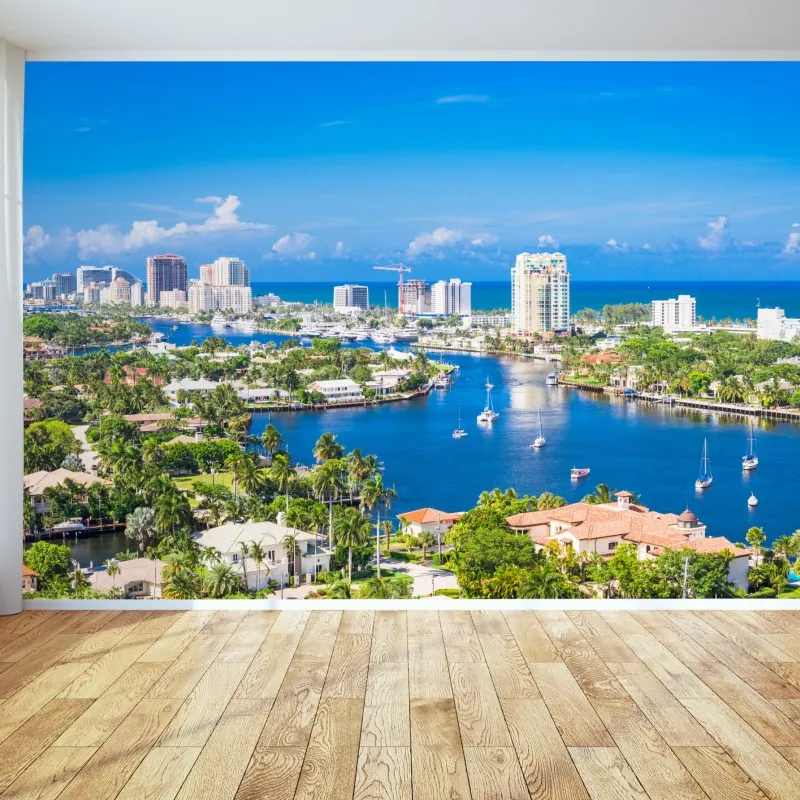 Fototapeta Fort Lauderdale panorama nad wybrzeżem – Wallissimo® Fototapeta Fort Lauderdale panorama nad wybrzeżem – Wallissimo®
