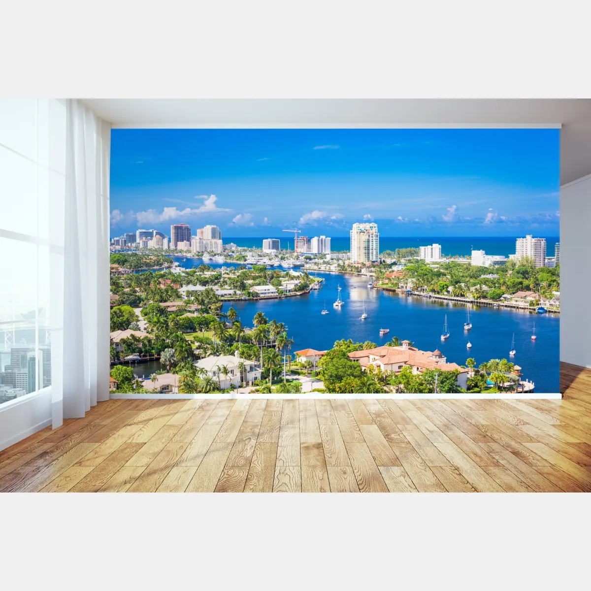 Fototapeta Fort Lauderdale panorama nad wybrzeżem – Wallissimo® Fototapeta Fort Lauderdale panorama nad wybrzeżem – Wallissimo®
