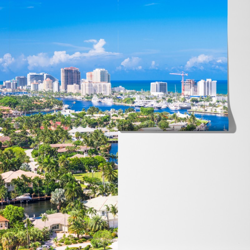 Fototapeta Fort Lauderdale panorama nad wybrzeżem – Wallissimo® Fototapeta Fort Lauderdale panorama nad wybrzeżem – Wallissimo®