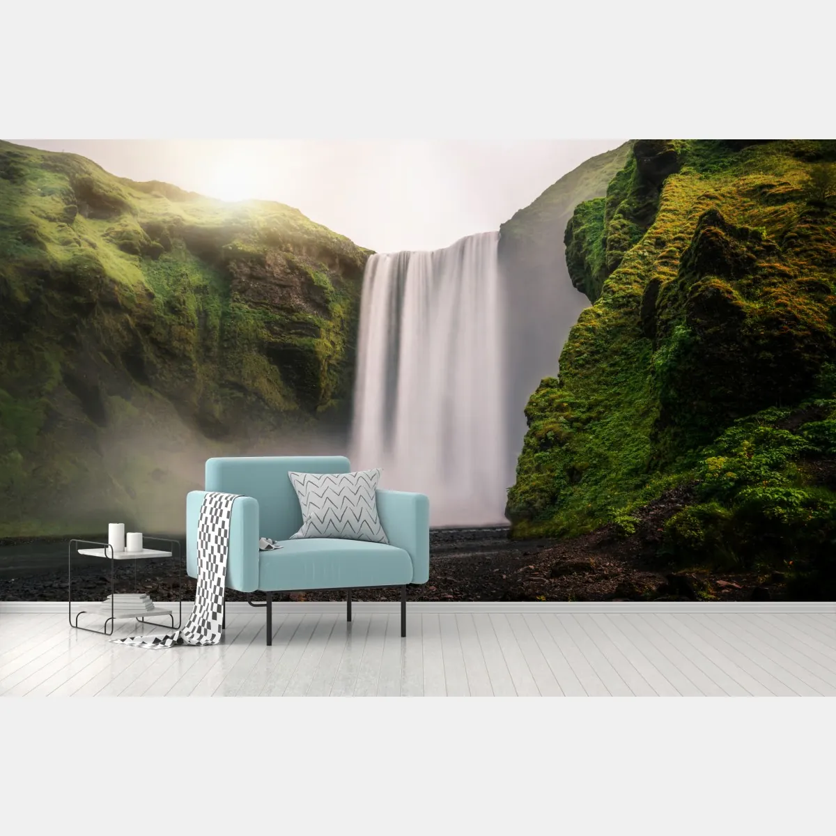 Fototapeta majestatyczny wodospad Skogafoss – Wallissimo® Fototapeta majestatyczny wodospad Skogafoss – Wallissimo®