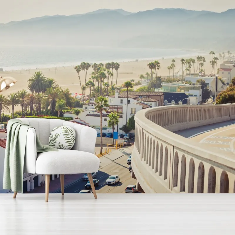 Fototapeta Santa Monica nadmorska panorama – Wallissimo® Fototapeta Santa Monica nadmorska panorama – Wallissimo®