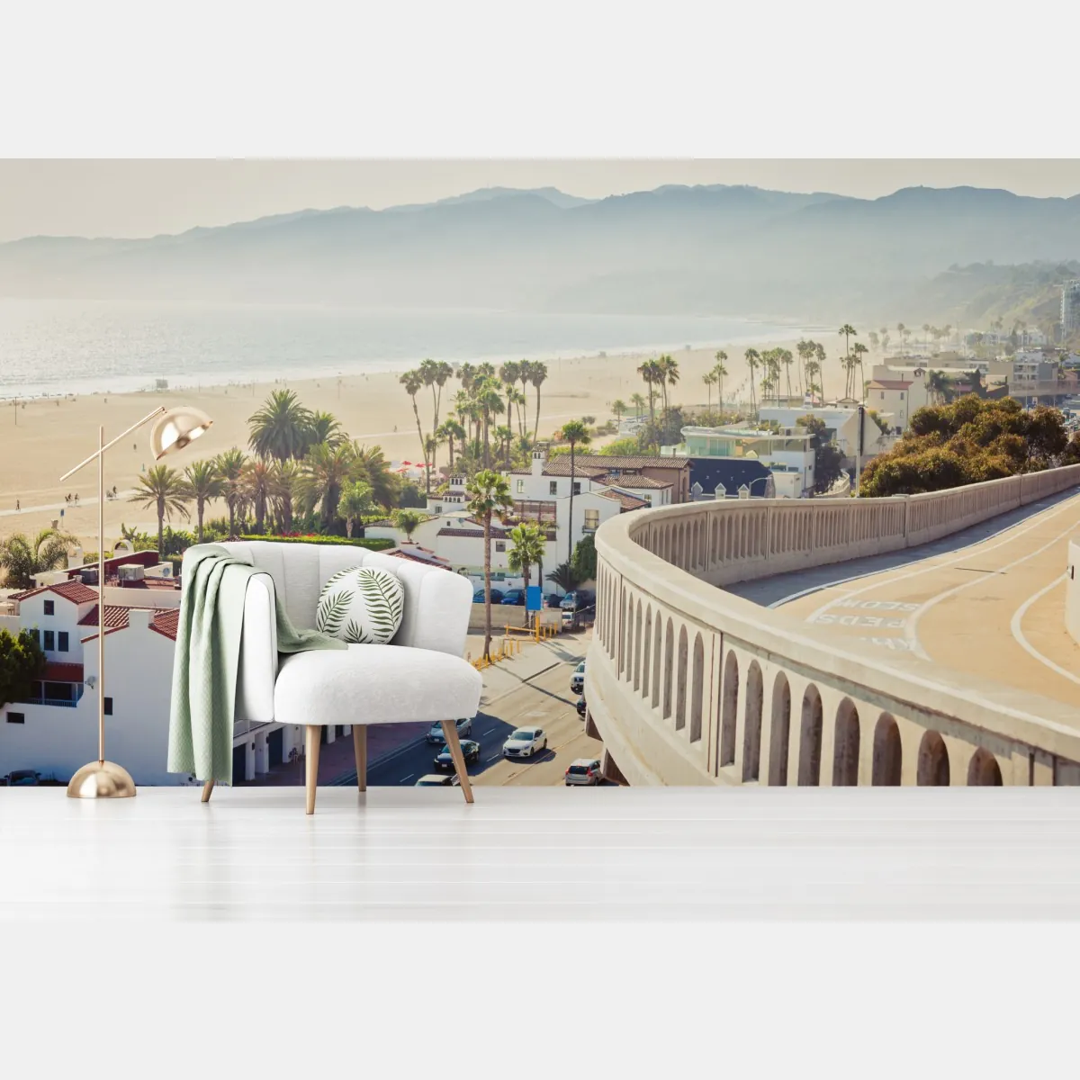 Fototapeta Santa Monica nadmorska panorama – Wallissimo® Fototapeta Santa Monica nadmorska panorama – Wallissimo®