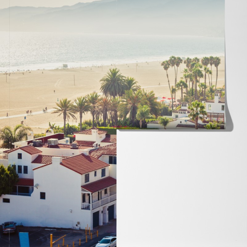 Fototapeta Santa Monica nadmorska panorama – Wallissimo® Fototapeta Santa Monica nadmorska panorama – Wallissimo®