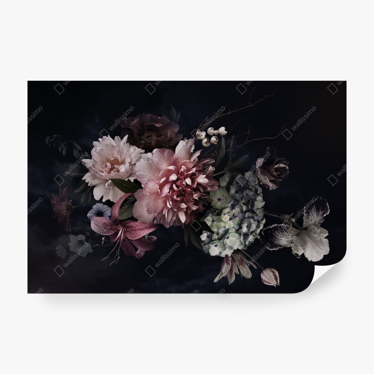 Fototapeta bukiet piwonii i hortensji – Wallissimo® Fototapeta bukiet piwonii i hortensji – Wallissimo®