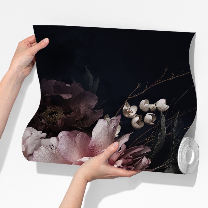 Fototapeta bukiet piwonii i hortensji – Wallissimo® Fototapeta bukiet piwonii i hortensji – Wallissimo®